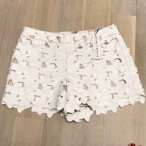 Alice and Olivia faux leather shorts